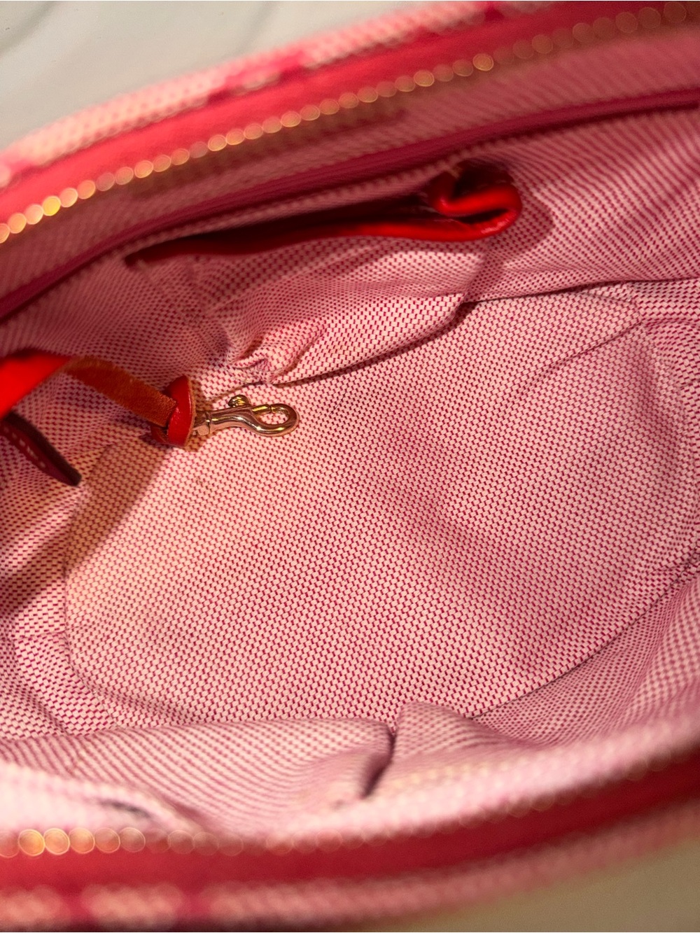 Dooney & Bourke Vintage Small Red Signature Monogram Hobo Bag - Picture 5 of 5